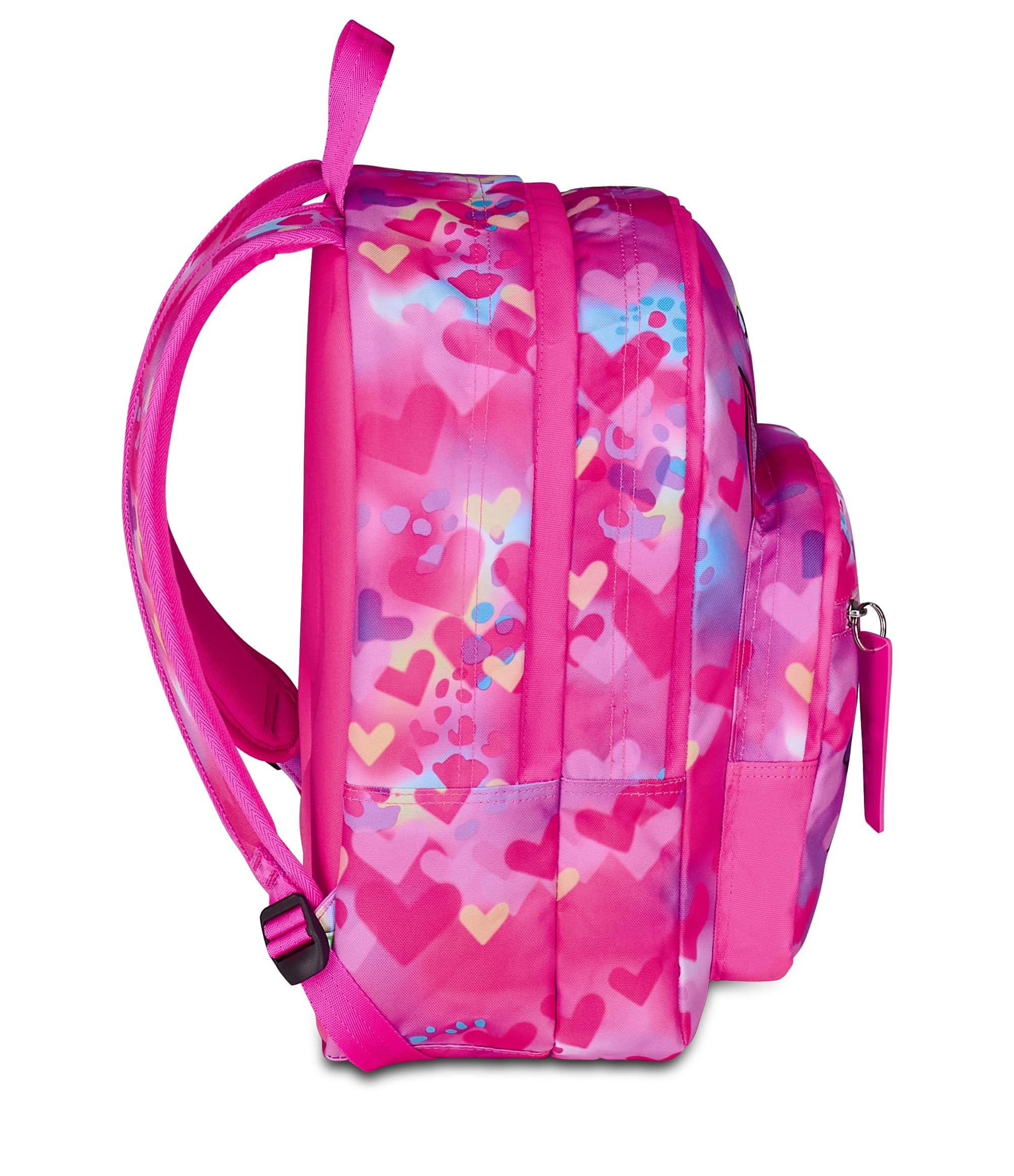 SJ GANG STYLE JAM GANG Zaino Scuola Zaino Doppio Scomparto SJ Ever, Fucsia, Zaino Doppio Scomparto e Tasca per Borraccia, 30 L, Zaino Scuola Elementare e Media, Zaino Bambina