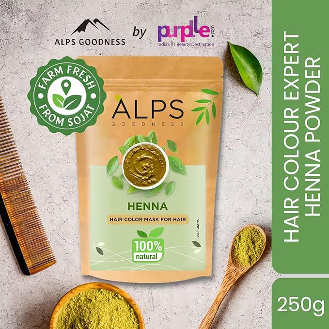 Alps Goodness Henna en Polvo para Cabello 250g miniatura 2
