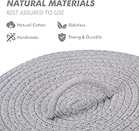 Vista 77 de Sea Team Round Cotton Rope Storage Basket with Lid, Lidded Woven Storage Bin, Nursery Storage Container, Diaper Caddy, Baby Shower Basket, Box, Cream