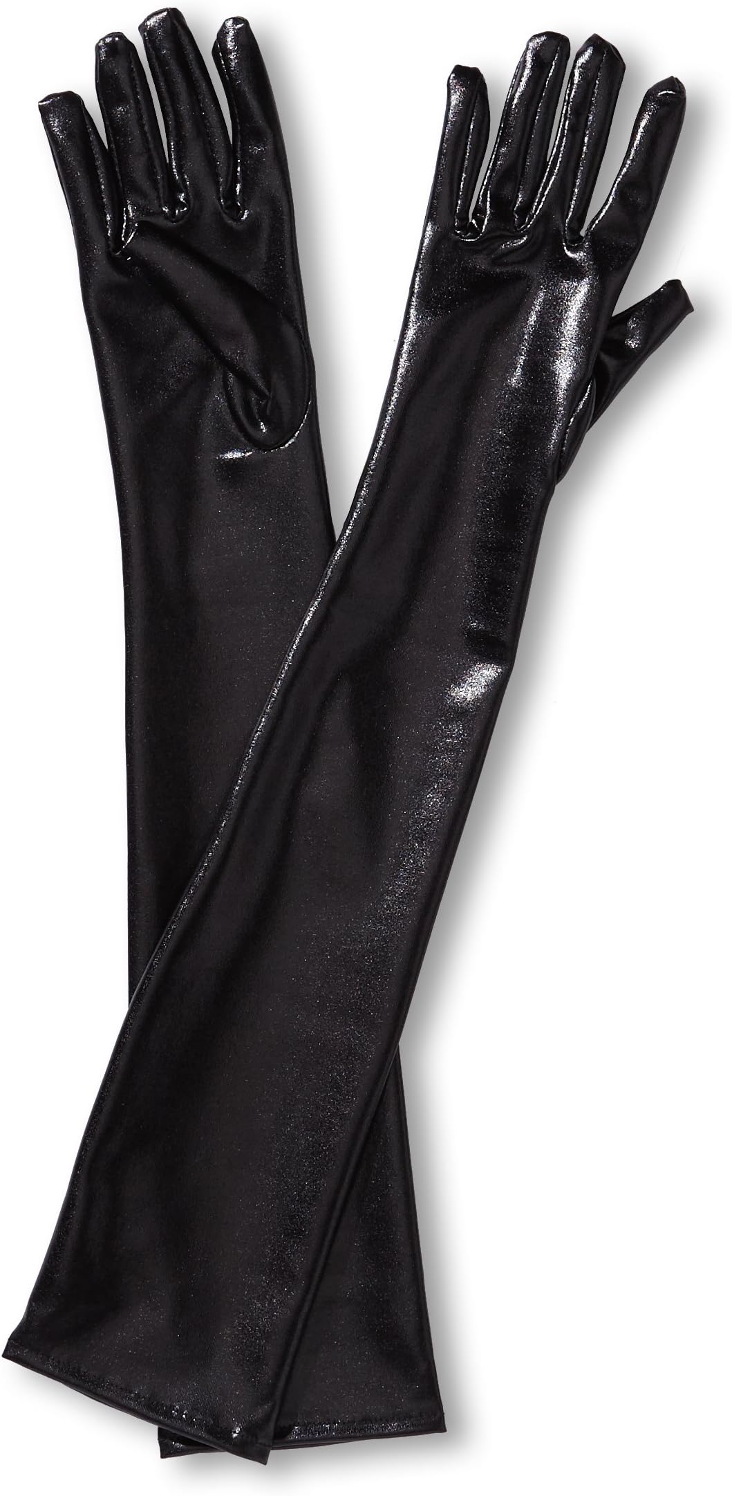 Shop dich chic 9102 Long Satin Gloves in "Wet-Look", black