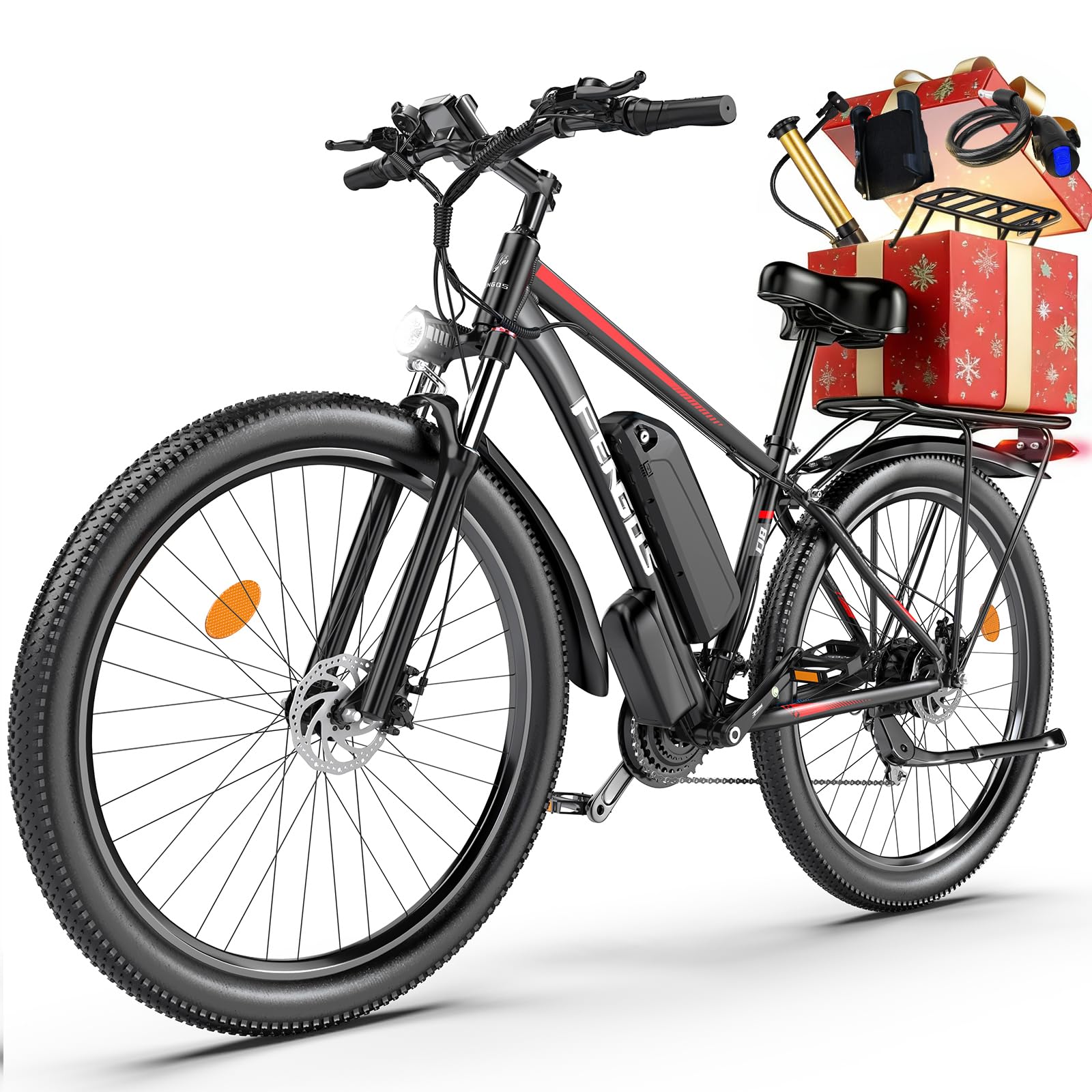 2000W Ebike for Adults, 80 Mile 35MPH Electric Mountain Bike, 48V 840WH Aluminum Electric Bicycle, 21-Speed Gears E Bike, Dual Disc Brakes with Brake Taillight, 27.5