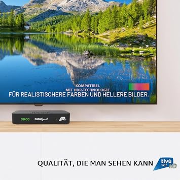 DIGIQUEST tivùsat Maximo Combo Decoder DVB-S2 and DVB-T2 2-in-1 Remote Control tivùsat Smart Card Included Activated Recording Function HDR10 / HLG Merlin