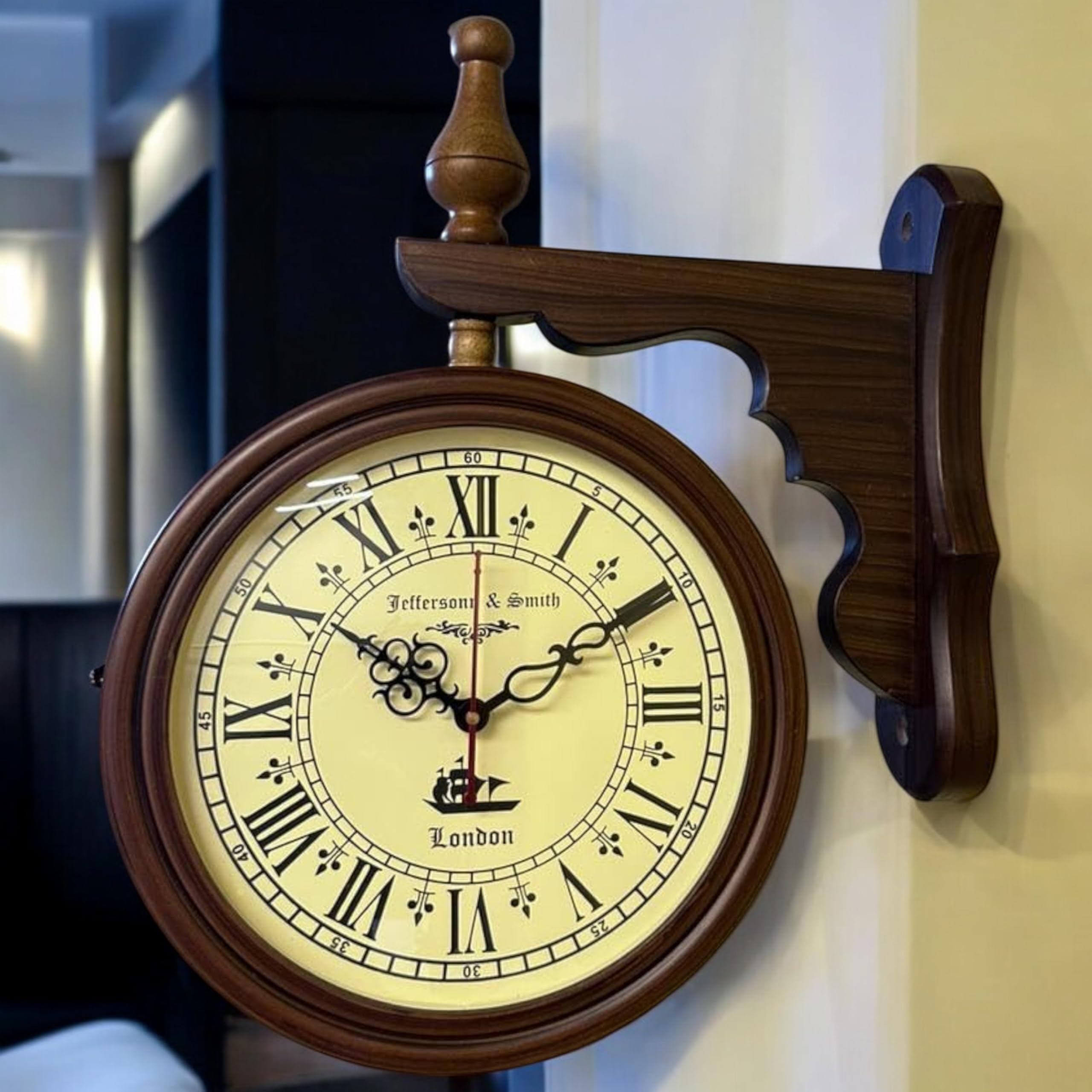 インテリア時計 antique wall clock Buy Vintage Clock Handcrafted Double Side Clock with English