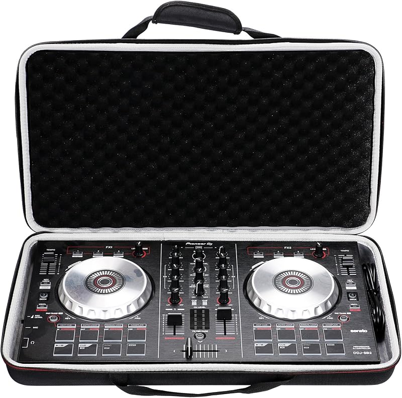 Estuche para controlador de DJ, negro | Compatible con el controlador de 2 canales Pioneer DJ DDJ-400 / DDJ-SB3 SB2 o DDJ-RB