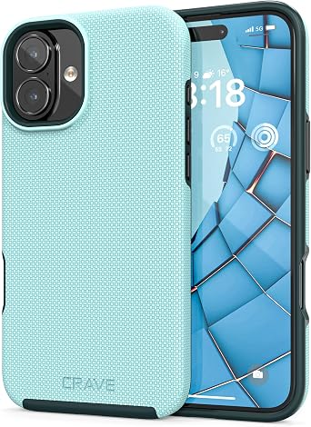 Crave Dual Guard Compatible with iPhone 16 Plus Case, Compatible with MagSafe Shockproof Protection Dual Layer Case for Apple iPhone 16 Plus 6.7" - Aqua