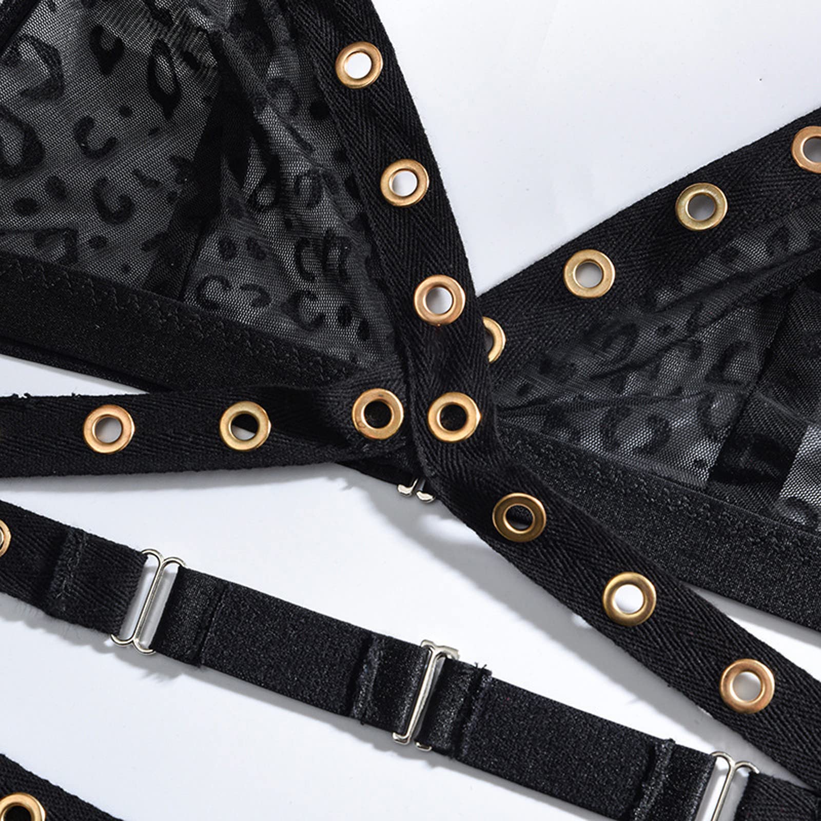 Conjunto de Ropa Interior de Mujer de tamaño pequeño Chemises & Negligees Sujetador Calzoncillos Lencería Sexy Disfraces Malla de Encaje Mujer Lencería Sensual (AS)