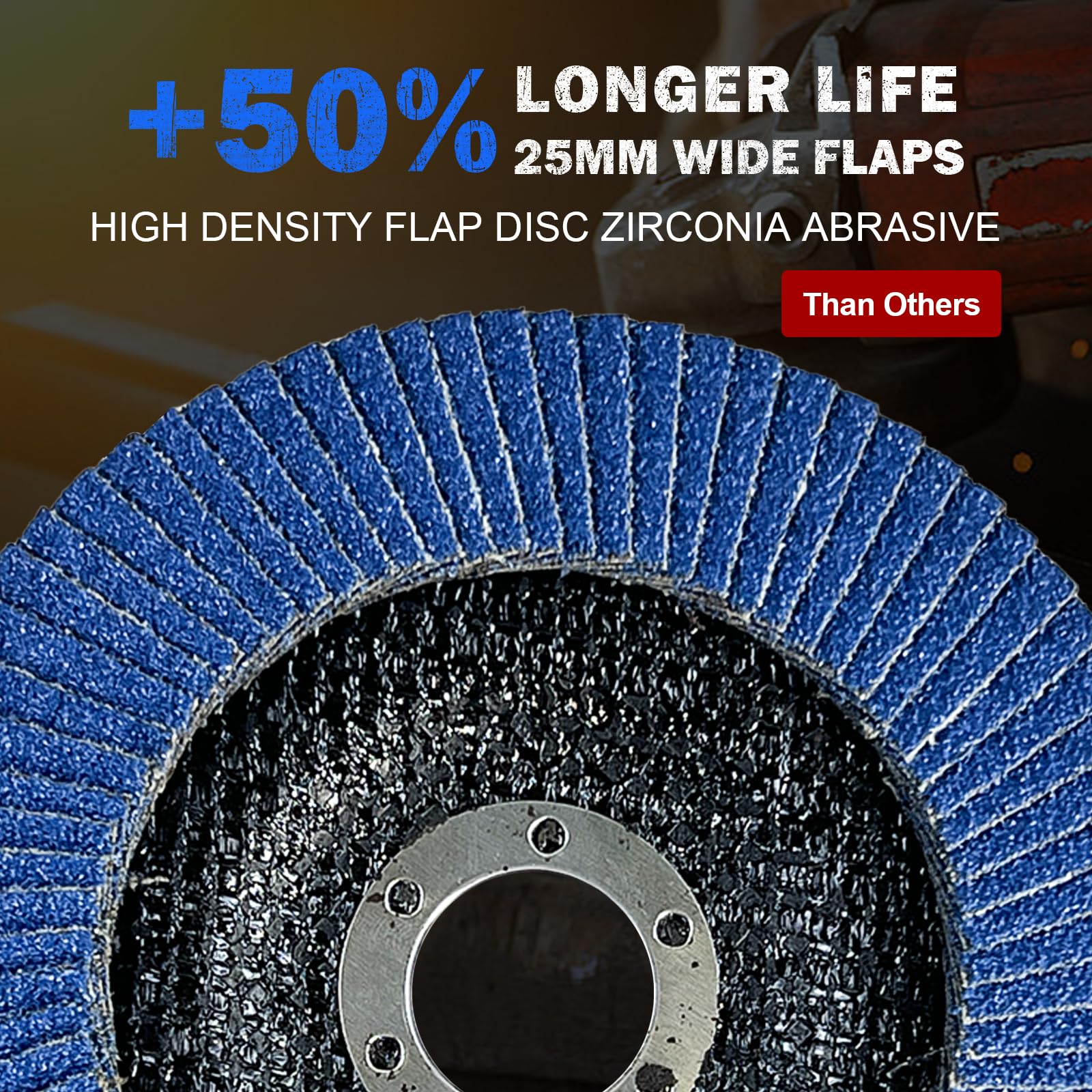 20 Disques Abrasifs Lamelles 125mm Grain 120 - Disque à Poncer pour Meuleuse, Disque de Poncage Métal/Inox/Bois - Efficace pour Acier Inoxydable, Métal et Bois