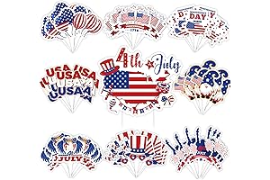 73 Pieces of Glitter 4th of July Cupcake Toppers, 4th of July...
