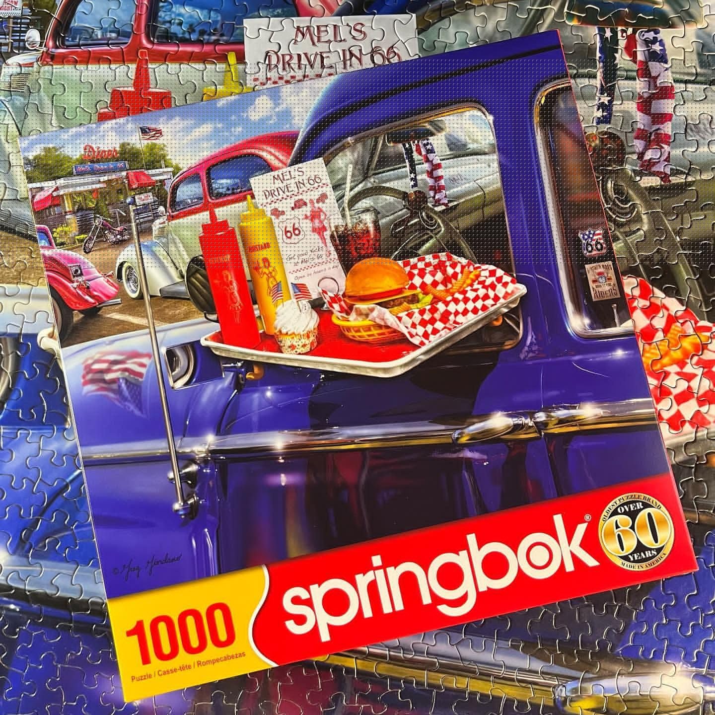 Springbok 1000 pezzi puzzle Mel's Drive in - Made in USA - Pezzi unici