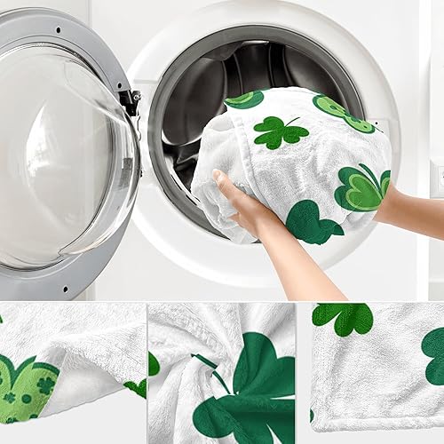 Miniatura 7 de Mantas de lujo para el día de San Patricio, manta mullida cálida y acogedora para sofá, manta de vacaciones de primavera de temporada para sofá,