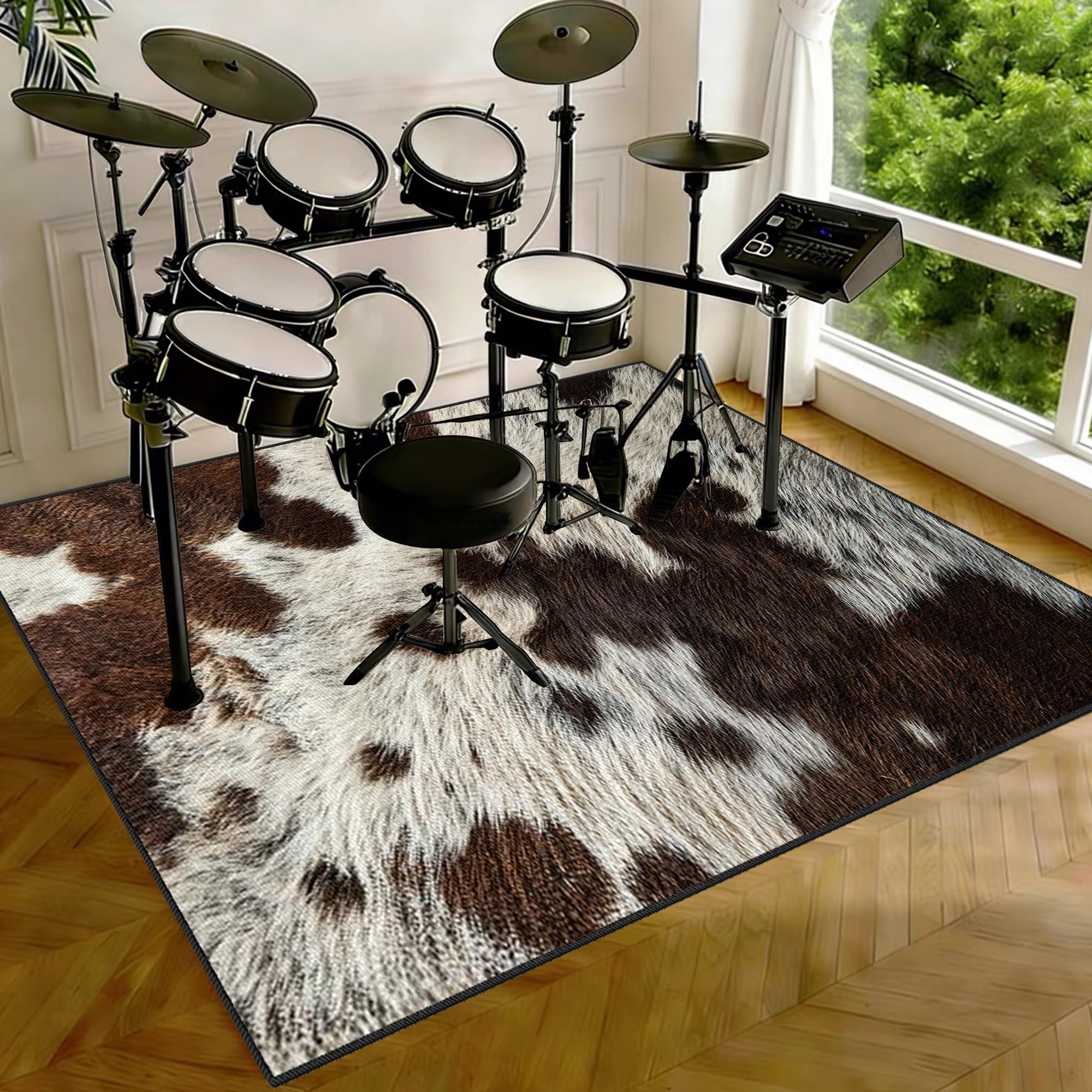 Elektroniczna mata perkusyjna dźwiękoszczelna mata bębnowa mata ochronna do akcesoriów perkusyjnych mata akustyczna mata podłogowa do instrumentów muzycznych 160 x 120 cm