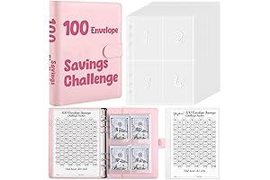 SKYDUE Money Saving Challenge Binder with Cash Envelopes
