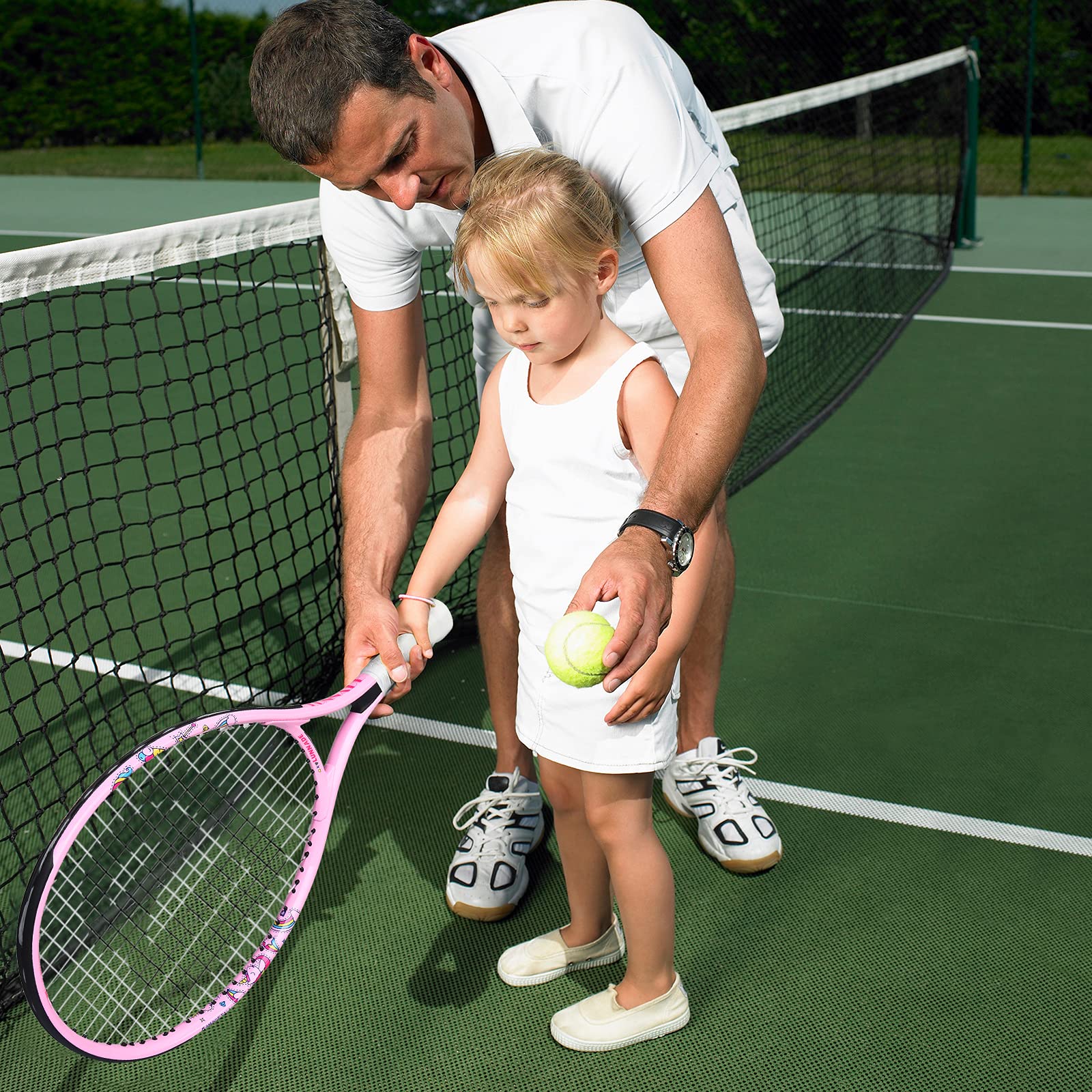Racchetta da tennis per bambini Junior, 19/21/23/25 pollici, racchetta da tennis con custodia, adatta per principianti ragazzi e ragazze, età 3-12