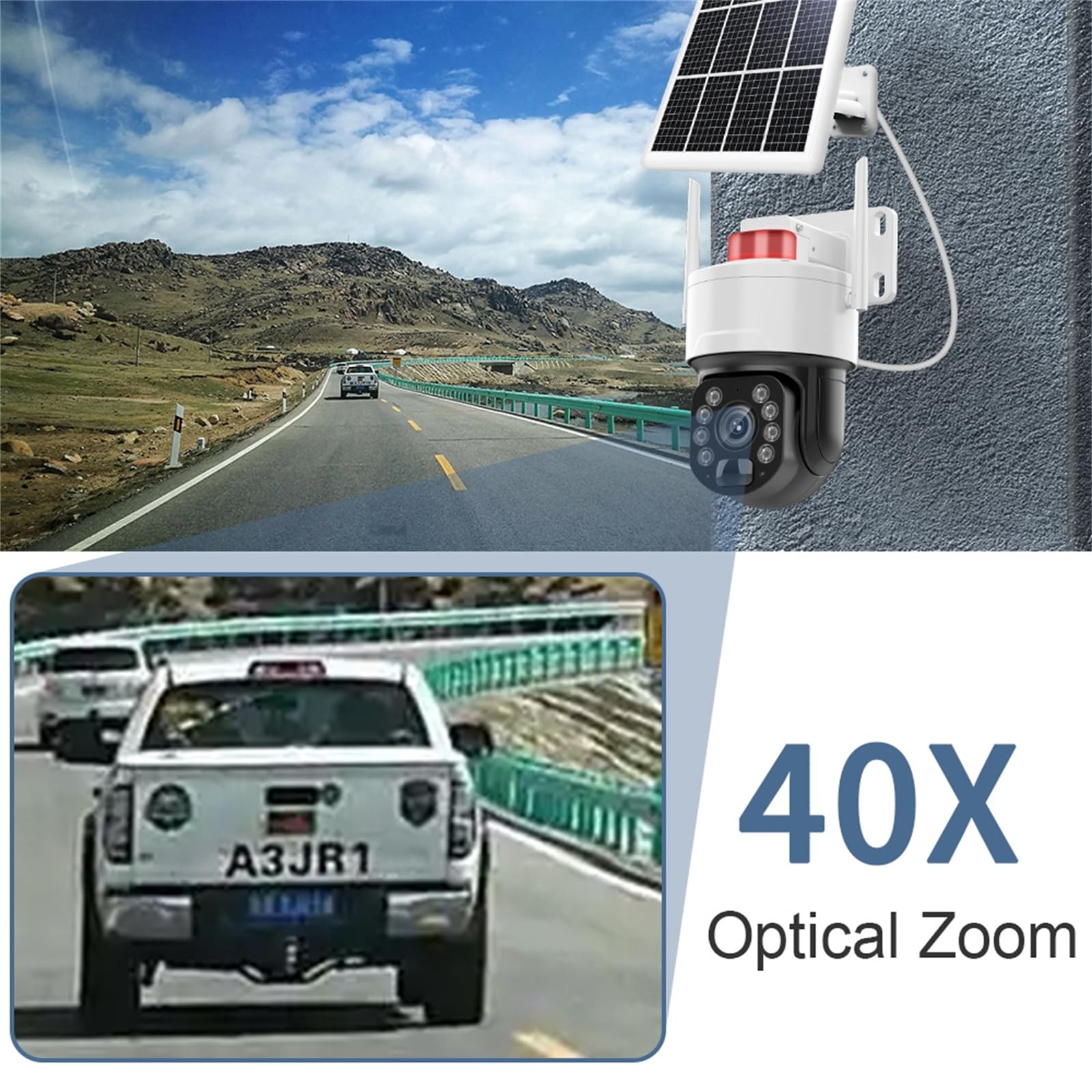 Kamera IP Solar Tuya WIFI, zewnętrzna kamera noktowizyjna 4K 8MP PTZ domowa kamera bezpieczeństwa PIR wykrywanie ruchu dwukierunkowy nadzór audio,8mp+128g