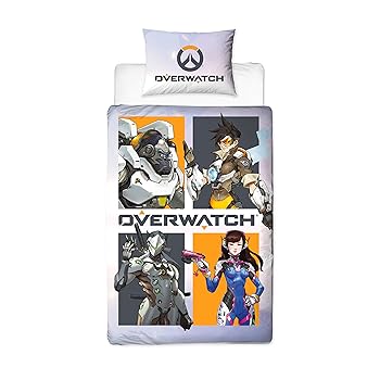 Character World Overwatch Official 4 Character Design Single Duvet Cover