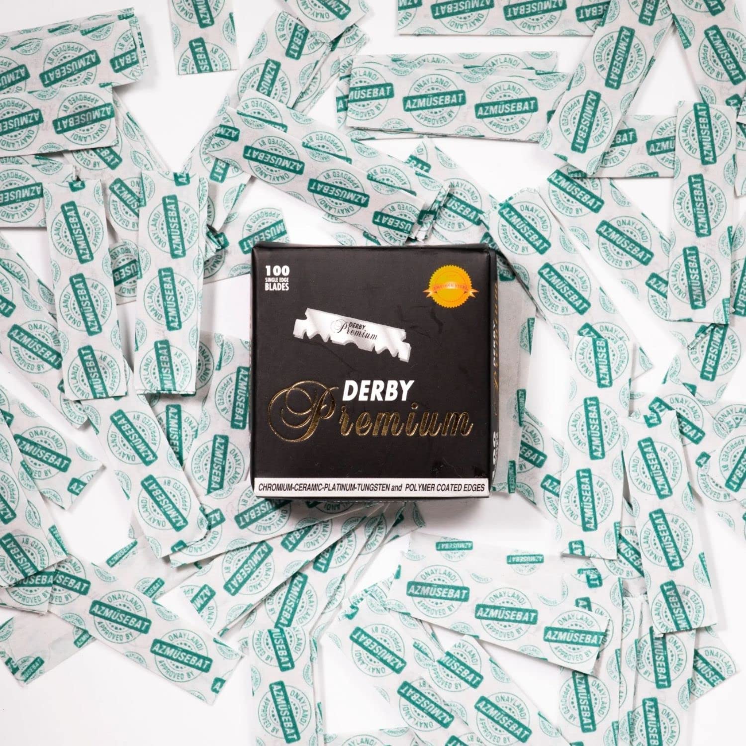 Derby Premium Single Edge Razor Blades with Polymer-Coated Edges