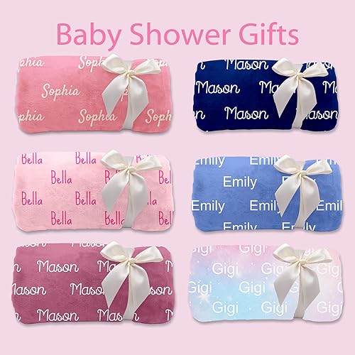 Miniatura 6 de DayOfShe Mantas personalizadas con nombre para niñas y niños, manta de baby shower, regalos personalizados con nombre para adolescentes, niñas,
