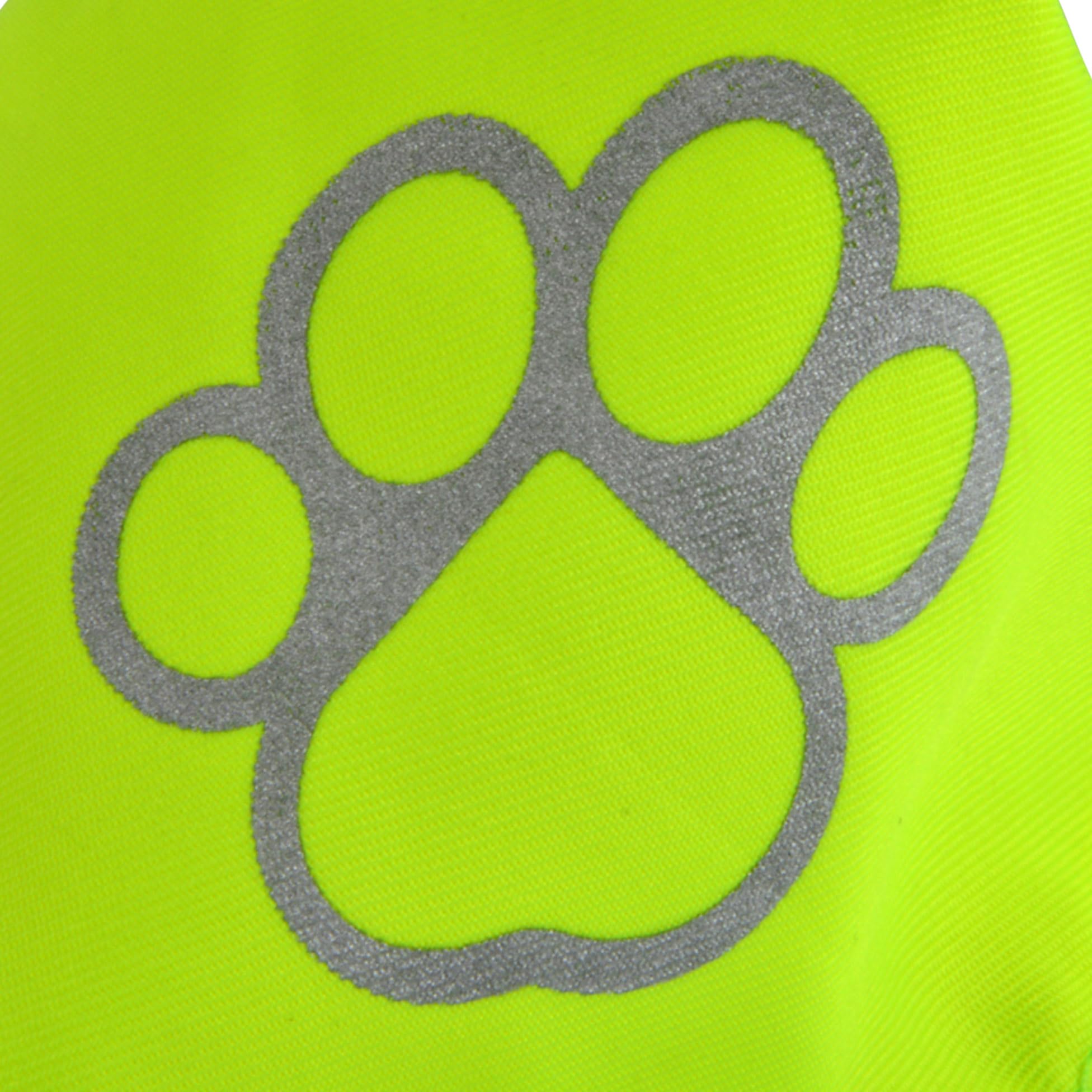 Love Story, Reflective Dog Bandana Fluorescent Yellow Polyester Size S/M 19 x 14 cm - Image 2