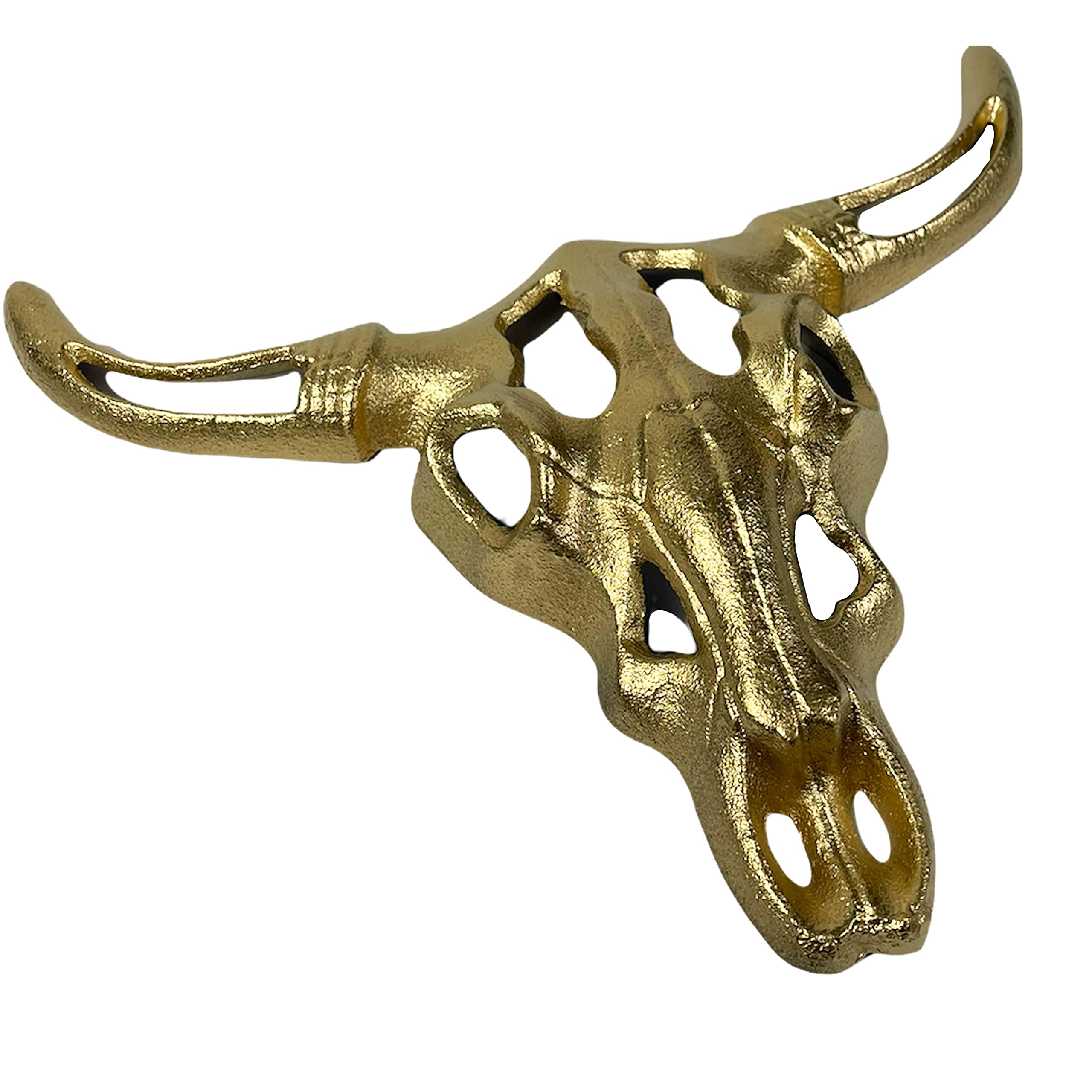 Buy Urbalabs Cast Iron Ox Cow Longhorn Skull and Horns Cast Iron Wall