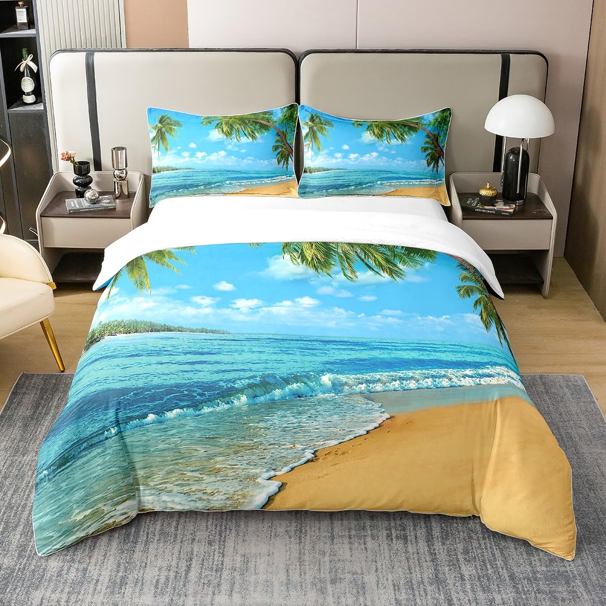 Parure de lit tropicale 100% coton de qualité supérieure Loussiesd