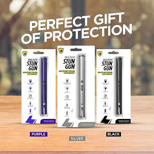 Miniatura 6 de Guard Dog Security Enlight - Pistola aturdidora con linterna, dispositivo de autodefensa, indicador de duración de la batería, clip para cinturón