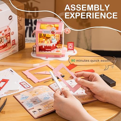 Miniatura 10 de Wowood Kit miniatura de bricolaje para construir una casa, caja de pan, decoración de estantería de estilo de vida en miniatura, lindos kits de