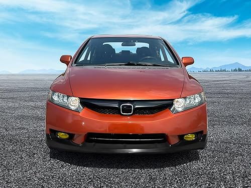 Miniatura 3 de IKON MOTORSPORTS, Borde de parachoques delantero compatible con Honda Civic 4Dr Sedán 2009-2011, estilo JS sin pintar de poliuretano delantero