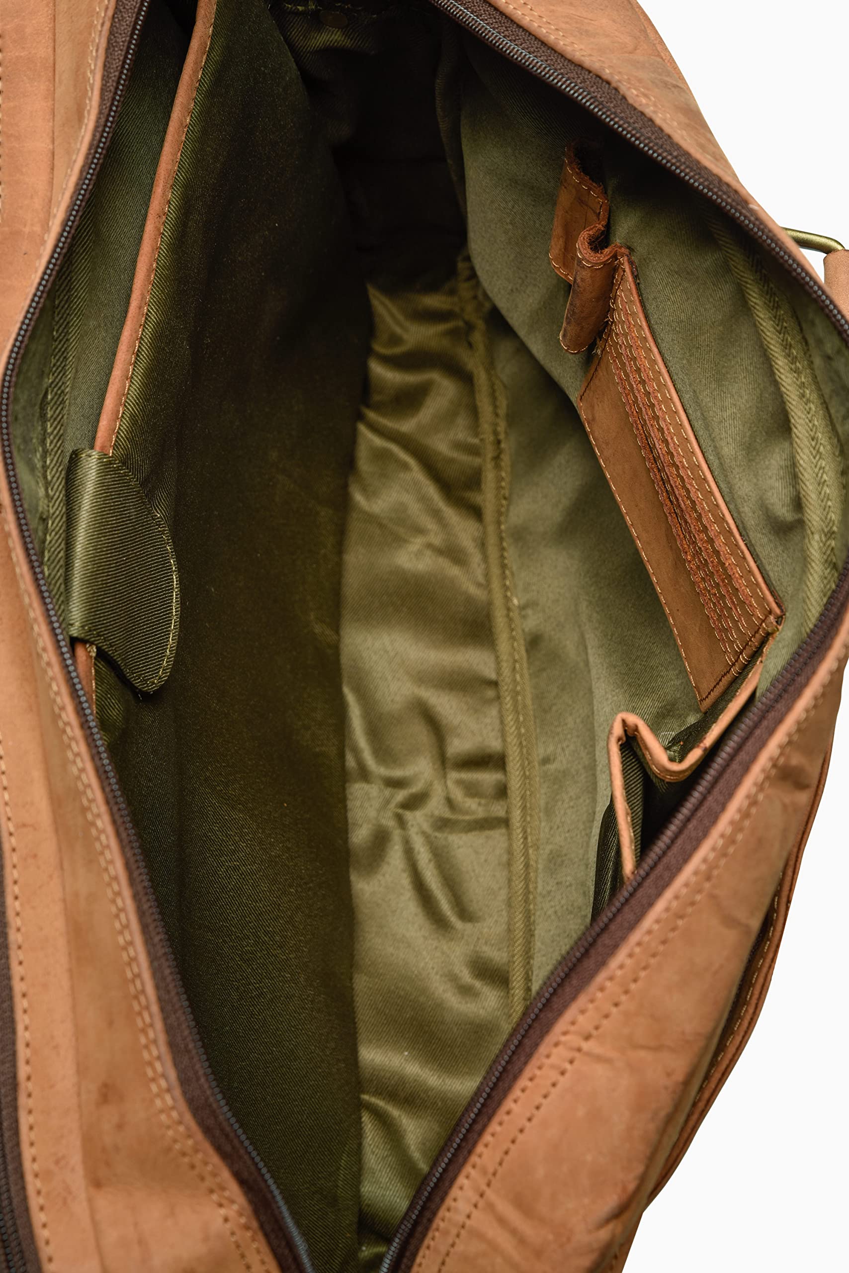LEABAGS Bolso para Hombres y Mujeres | Bolsa de Portátil de Cuero Genuino de hasta 16" | Bolso Bandolera con Correa | Bolso de Hombro | Bolsa Mensajera | Bolsa de Trabajo