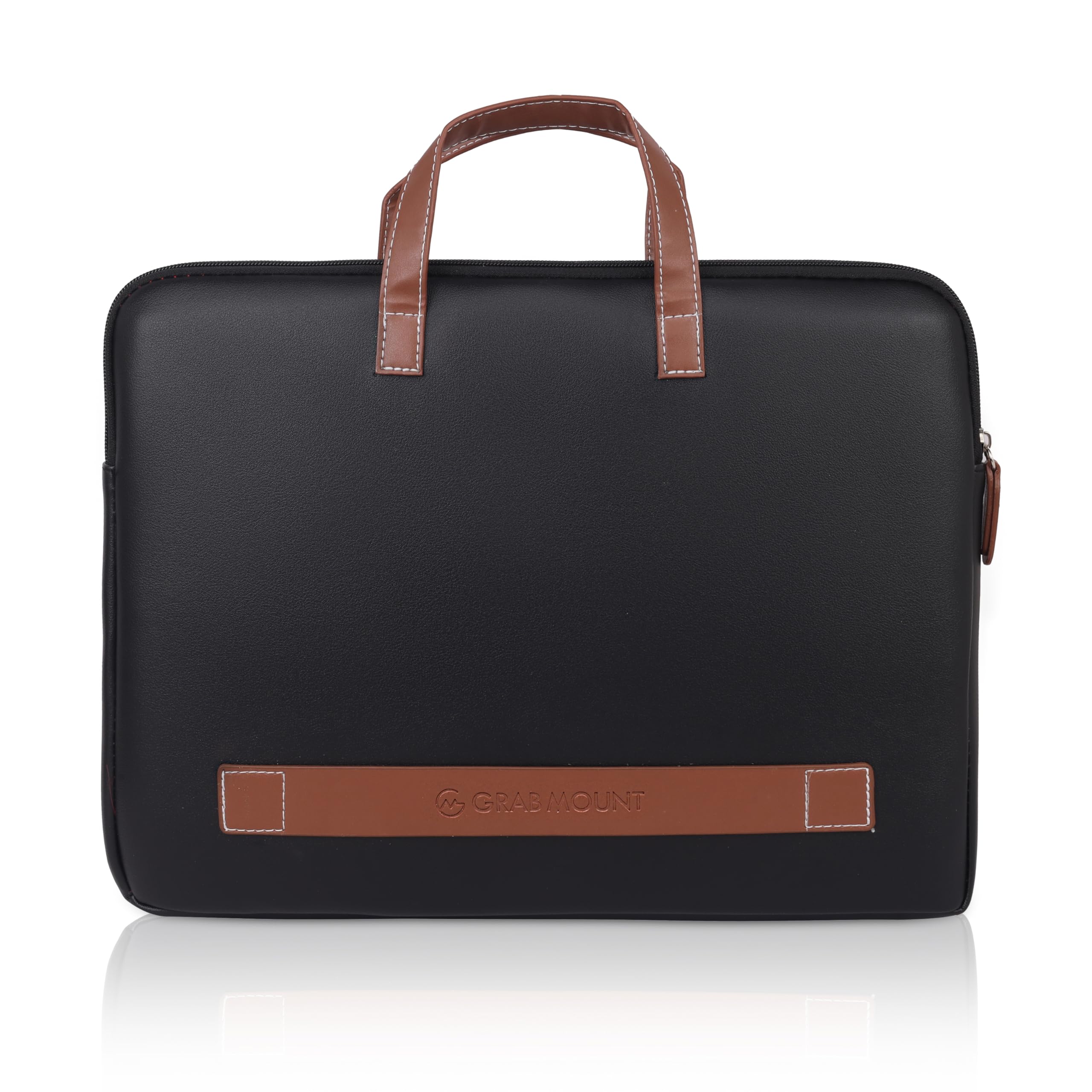 Laptop Sleeve for Laptops Upto 15.6 Inch-Black | Vegan Leather Zippered with Built-in Grab Handles and Internal Pocket for USB Drives | Light Weight Water-Resistant & Anti-Scratch (B0CSXBYJLW) Amazon Price History, Amazon Price Tracker