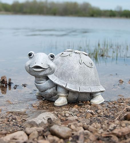 Miniatura 3 de Roman Garden - Estatua de botas de lluvia de tortuga, 5H, colección Pudgy Pals, resina y dolomita, decorativo, regalo de jardín, decoración para el