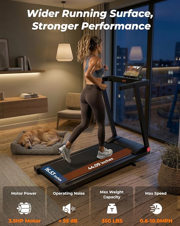 Superun Foldable Walking Pad with 5% Incline Desk Treadmill by Superun - Used condition - Image 5