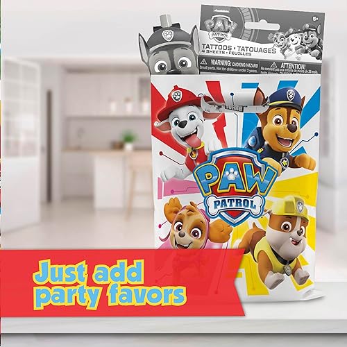 Miniatura 5 de Unique Suministros de fiesta de Paw Patrol  Bolsas de regalos de fiesta de Paw Patrol  Paquete de 16 y calcomanías