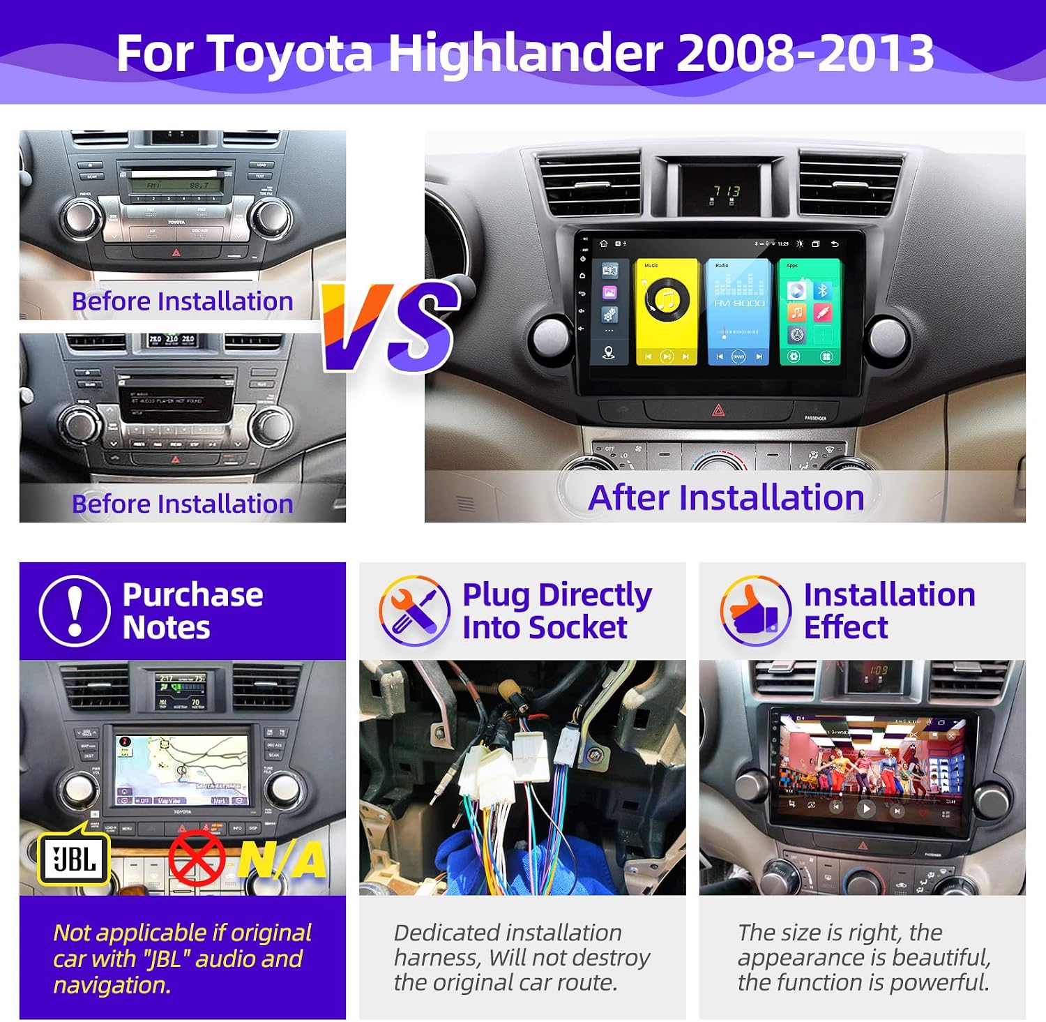 Image detailing extended functions: Reverse Image display, Dual-USB Ports, External Microphone, and Steering Wheel Control compatibility.