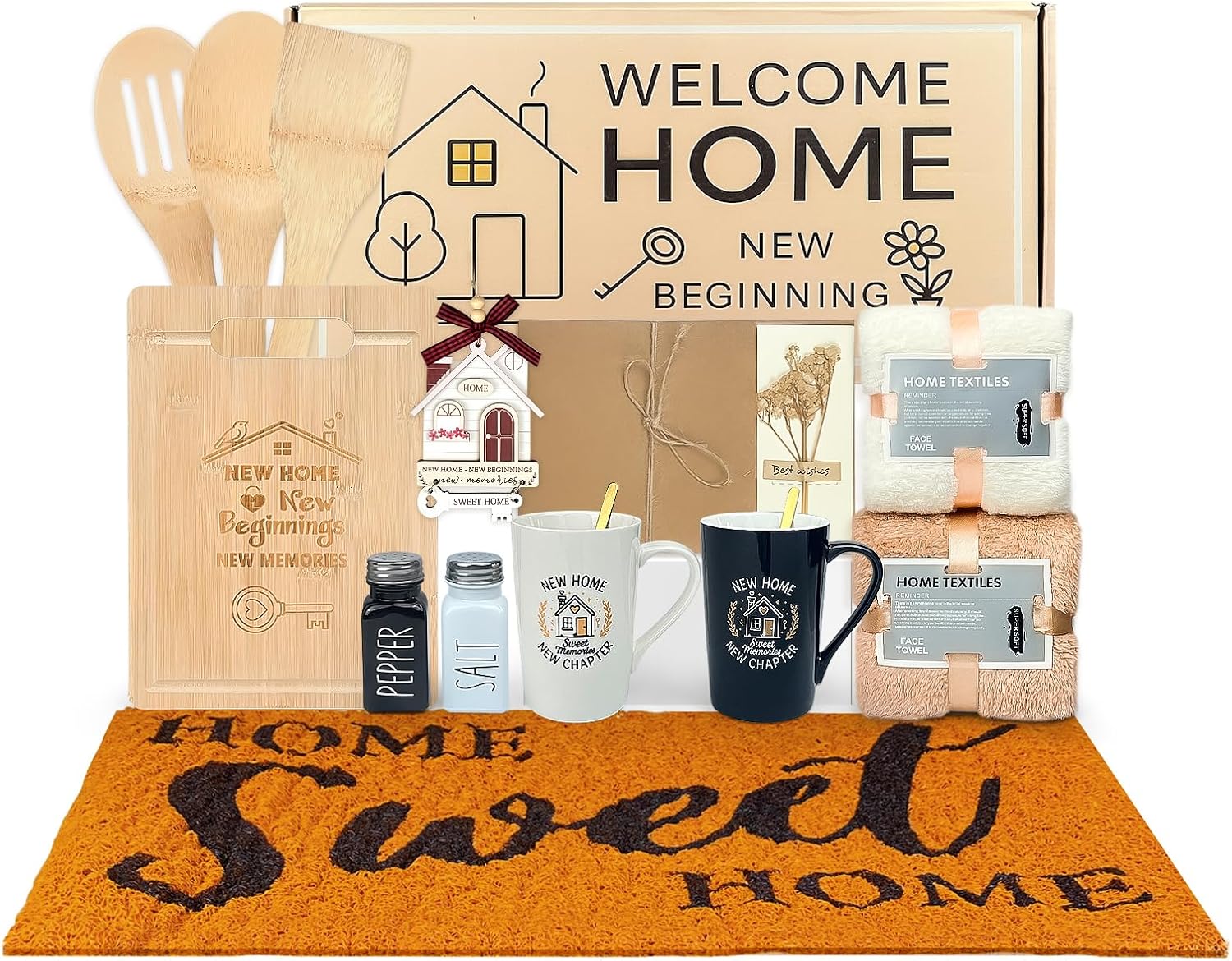 House Warming Gifts New Home,13Pcs Housewarming Gift Baskets for Couples,Women,Men,Friends,Closing Gifts for Home Buyers,House Warming Present New Apartment