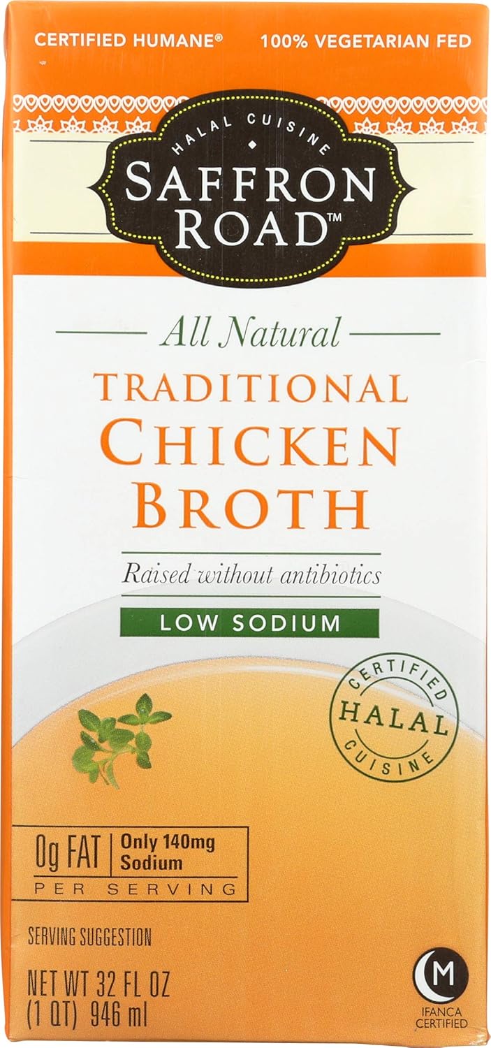 Saffron Road Traditional Chicken Broth, 32 oz Grocery & Gourmet Food