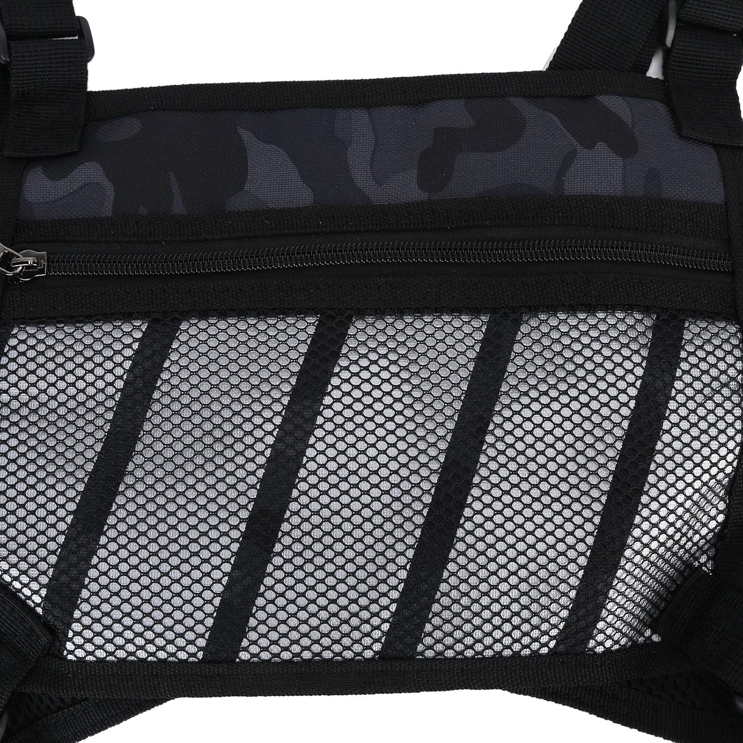 Gardening Vest Bag, Black Camouflage Outdoor Running Backpack Vest Bag Storage Bag for Man Woman Running