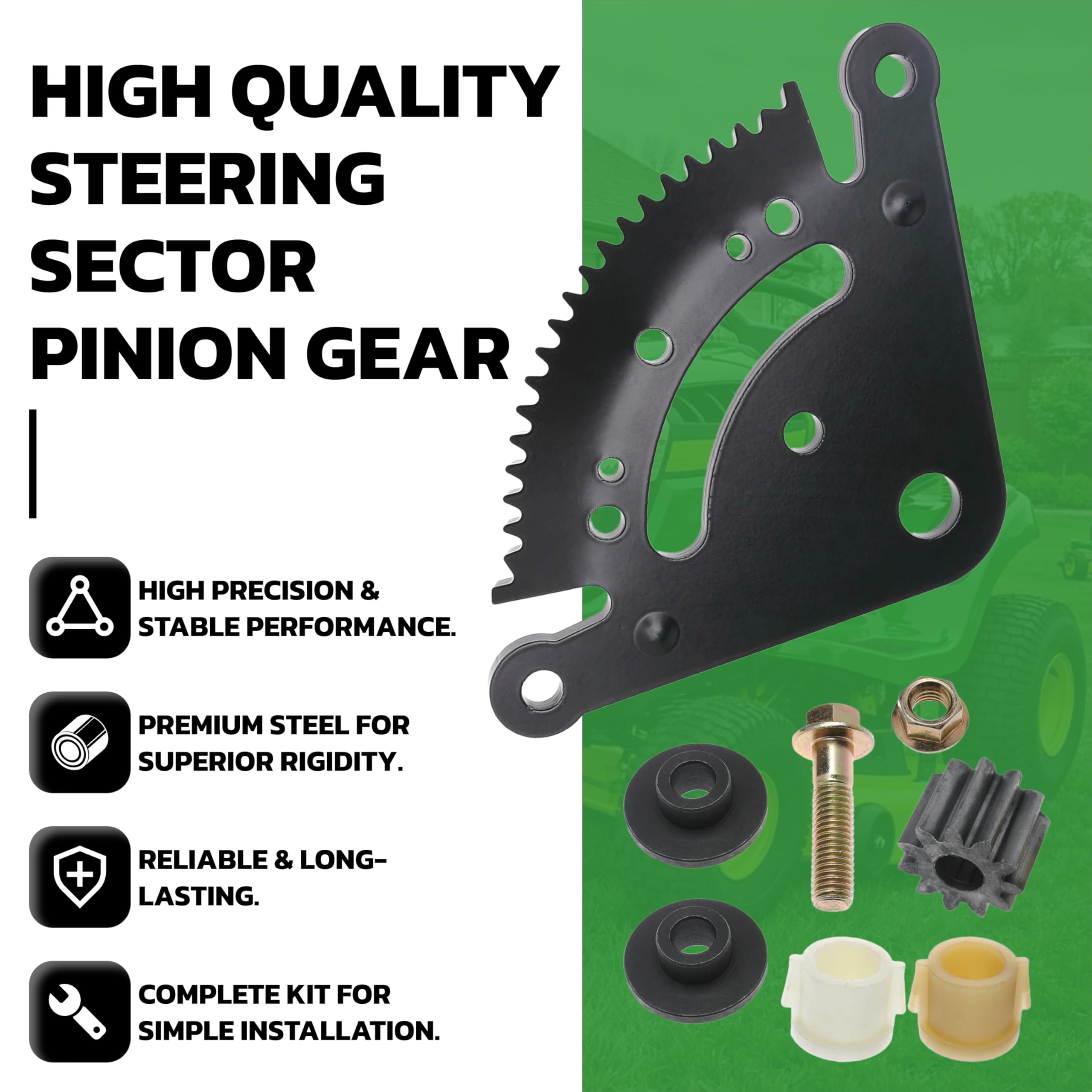 Pignon de direction pour John Deere LA100 LA102 LA105 LA115 LA125 LA130 LA135 LA140 LA145 LA150 LA155 LA165 LA175 Remplace GX21924BLE GX20053 GX2005. 4 GX21994