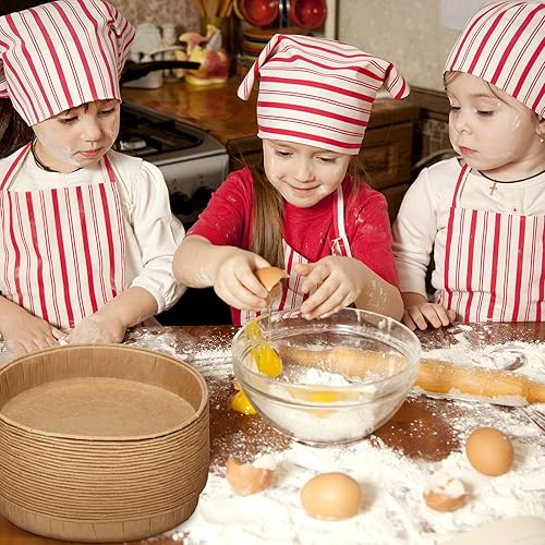 Miniatura 4 de Mifoci 25 moldes de papel para hornear fácilmente papel Kraft, moldes para hornear pan, papel desechable, para microondas, congelador, horno,