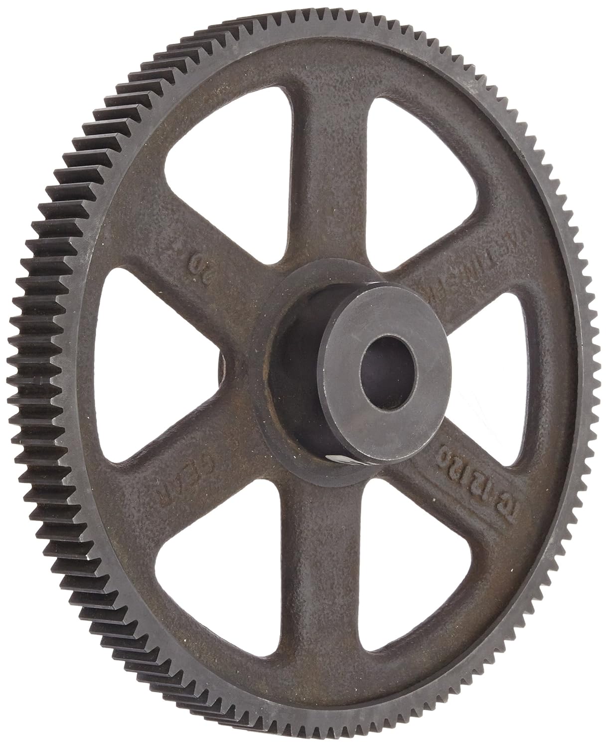 Martin TC1284 Spur Gear, 20° Pressure Angle, Cast Iron, Inch, 12 Pitch, 7/8" Bore, 7.166" OD, 1.000" Face Width, 84 Teeth