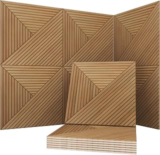 SoonGlobal Arcadian Vortex 6-Pack Acoustic Wall Panels 24x24in - Sound Absorbing Art Panels for Echo Reduction & Stylish Decor