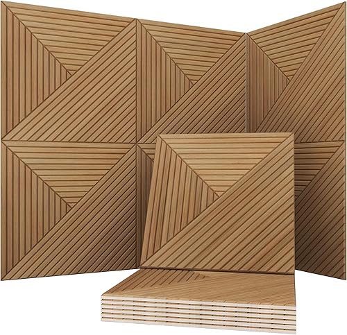 Paneles acústicos de pared, 6 piezas de 23.62 x 23.62 pulgadas, paneles acústicos decorativos, paneles de pared acústicos, arte de pared que absorbe