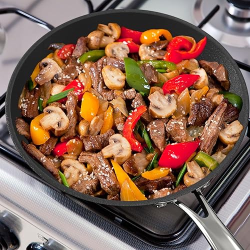 Miniatura 9 de imarku Sartenes antiadherentes Sartén pequeña antiadherente de 8 pulgadas, sartén para huevos con mango de acero inoxidable fresco, apto para