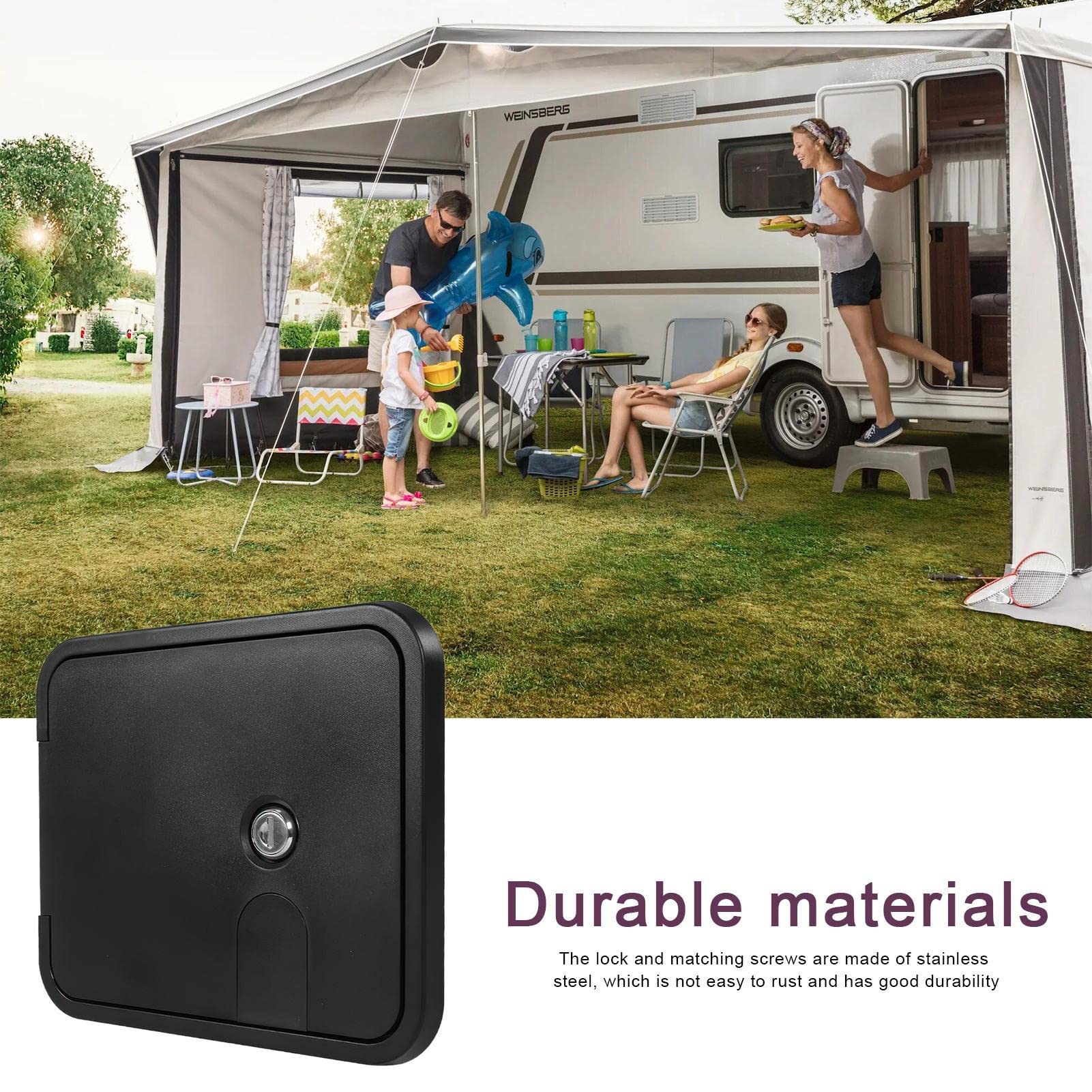 Wohnmobil Lukentür Wasserdicht - Zugangsklappe Mit Schloss Für Wasseranschluss & Strom