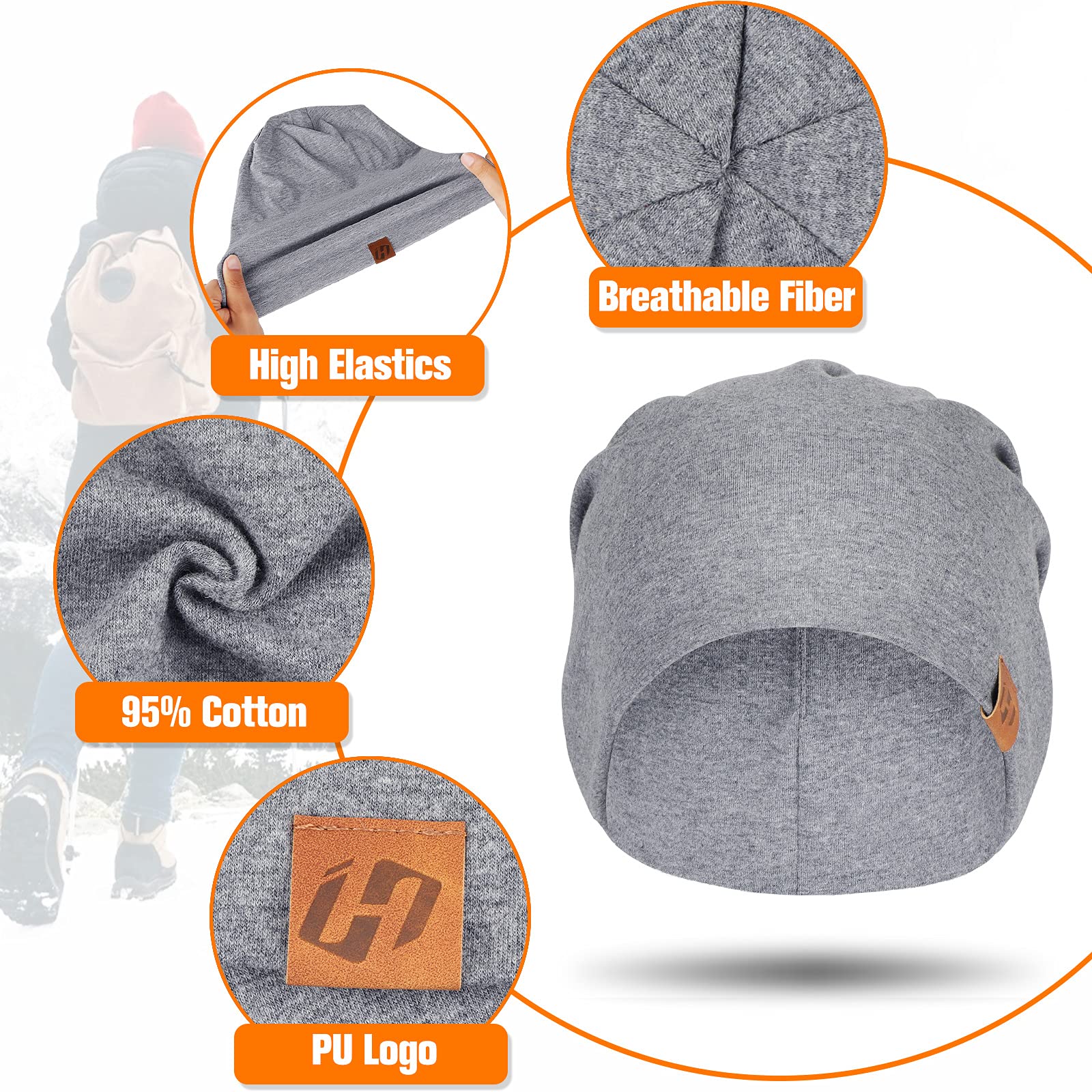 HASAGEI Berretto da donna leggero morbido unisex Slouch Beanie elastico berretto da uomo per tutte le stagioni