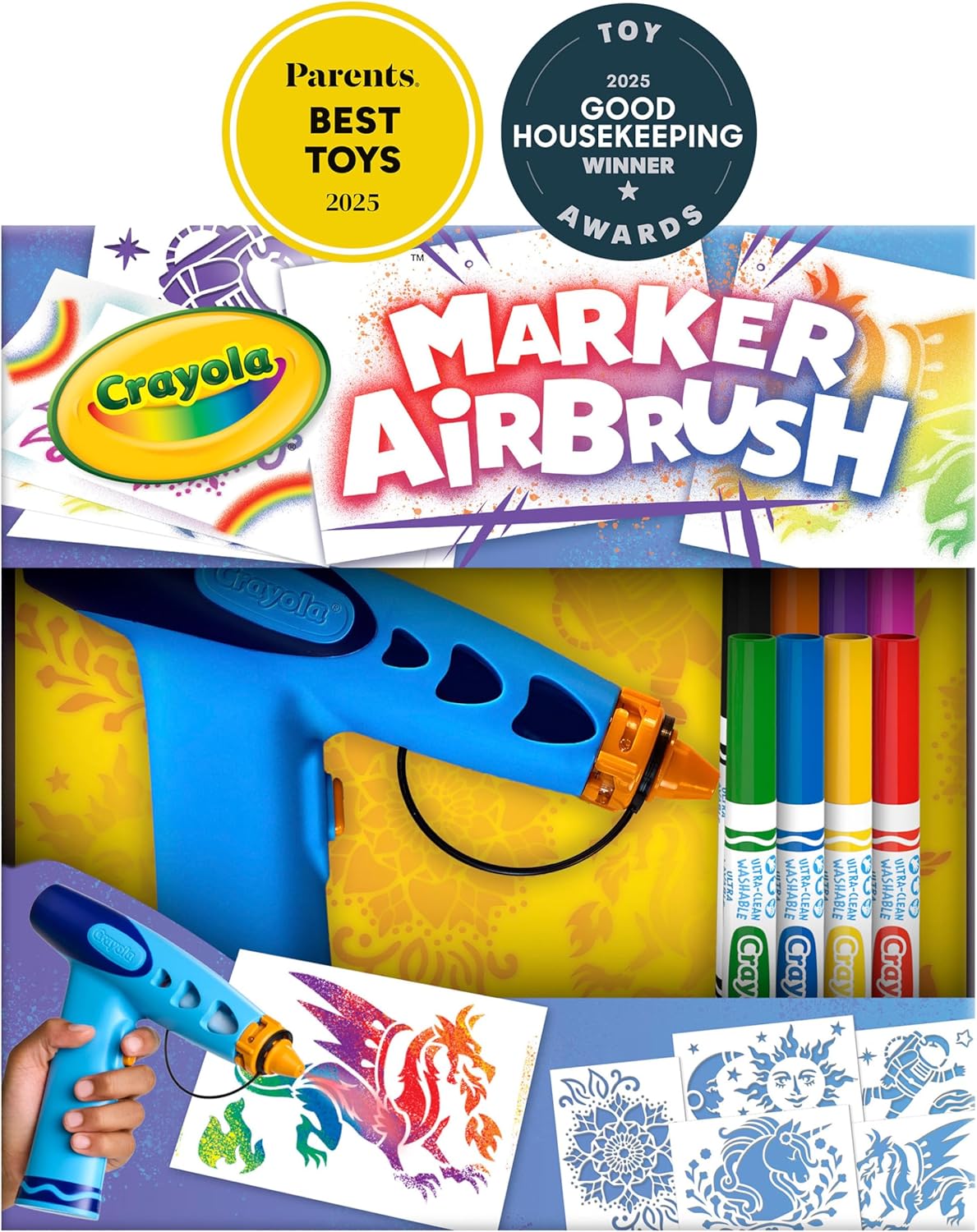 Crayola Marker Airbrush Spray Art Kit,...