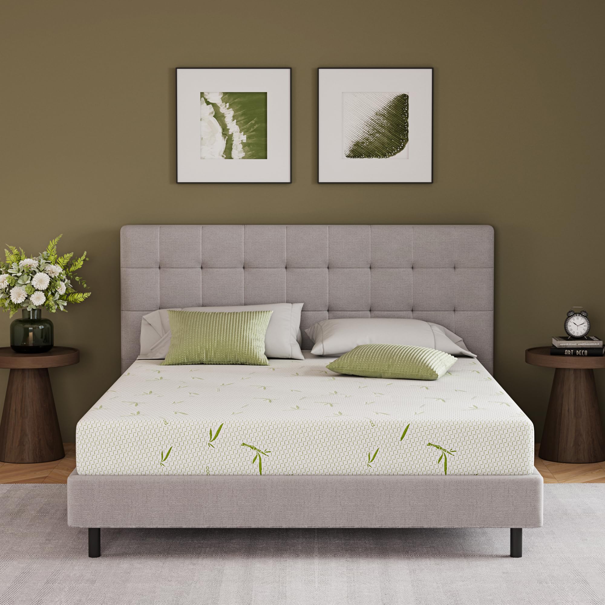 6 inch full gel memory foam mattress medium-firm bed, premium pressure, mattress in a box, certipur-us certified