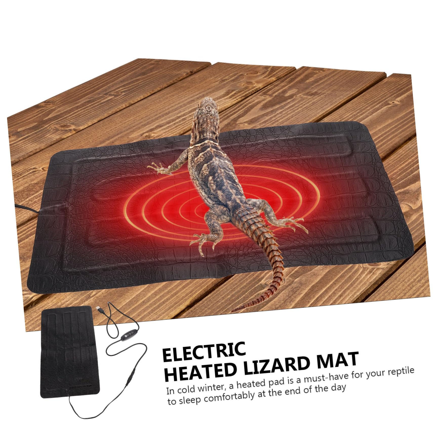 SUPVOX Alfombrilla Térmica para Reptiles con Control USB de Temperatura Calentador Eléctrico para Tortugas y Mascotas Pequeñas Accesorio para Terrarios