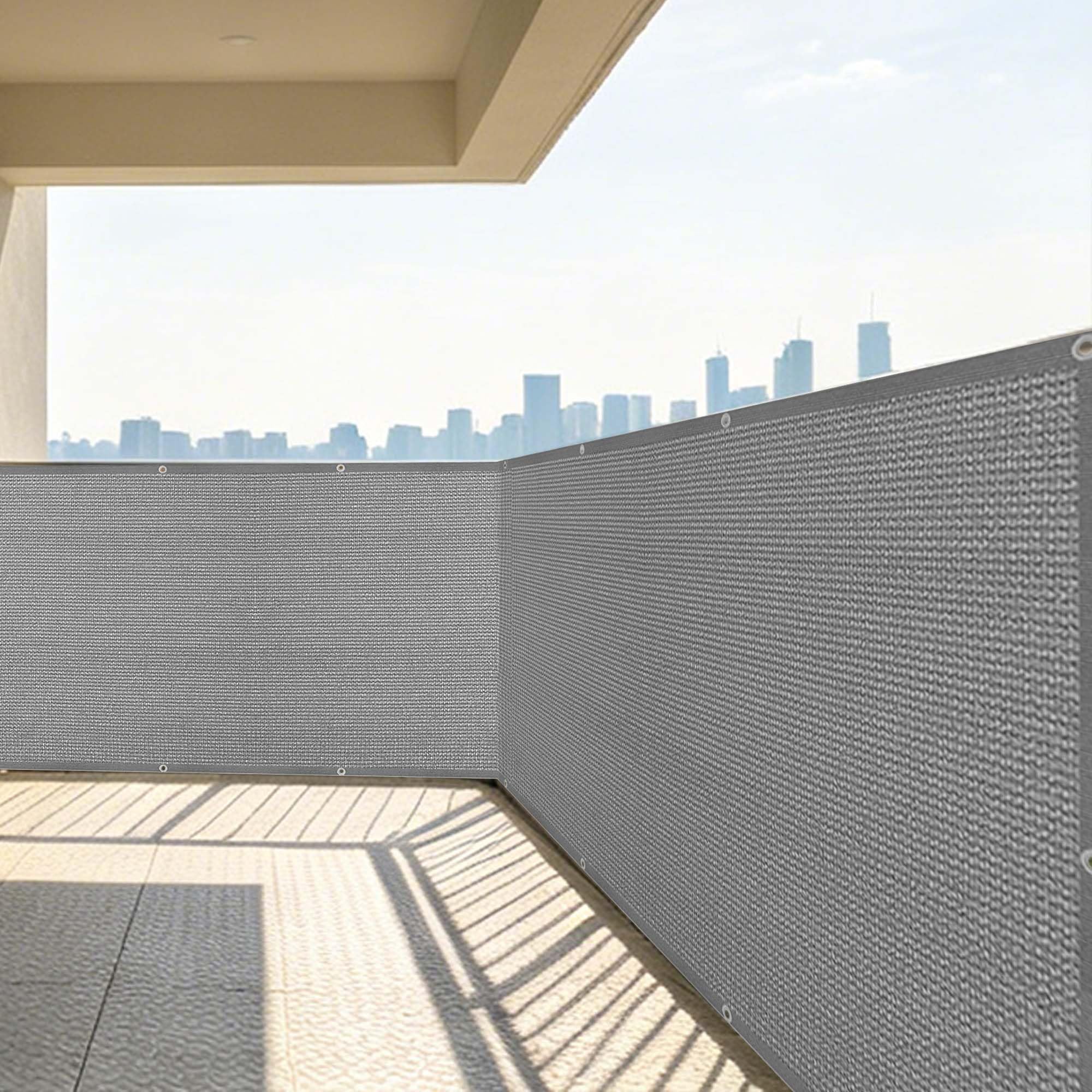 Voile d'ombrage perméable à l'eau contre la chaleur sur la terrasse, filet résistant pour jardin