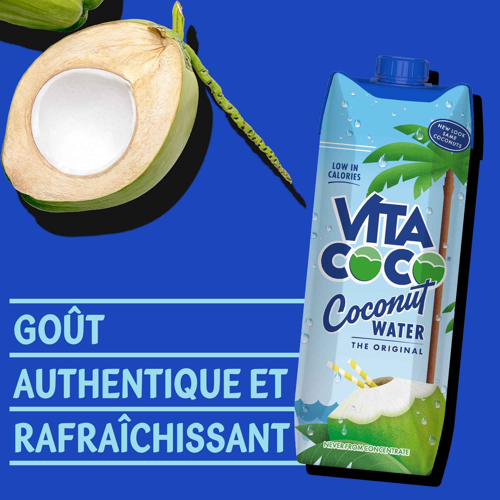 Vita Coco - Eau De Coco Pur (1L x 6) - Naturellement Hydratante - Remplie D'électrolytes - Sans Gluten - Plein De Vitamine C Et De Potassium