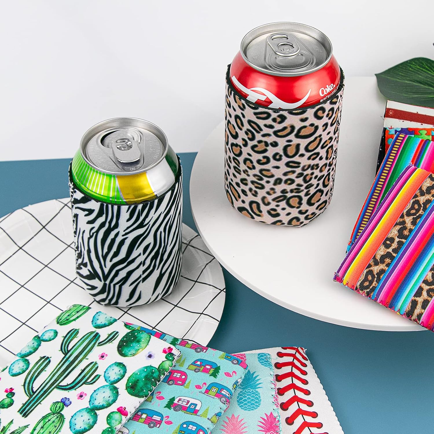 12 Pack Beer Can Coolers Sleeves Neoprene Drink Cooler Sleeves,for Standard 12 Ounce Cans Beer Coolers for Parties, Events or Gift (Classic collocation A) - Image 6